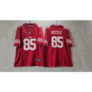 Nike 49ers 85 George Kittle Red 2023 F.U.S.E Vapor Limited Men Jersey