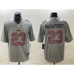Nike 49ers 23 Christian McCaffrey Grey Vapor Limited Men Jersey