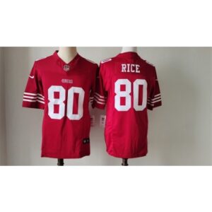 Nike 49ers 80 Jerry Rice Red F.U.S.E Vapor Limited Men Jersey