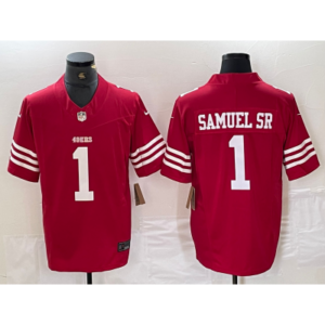 Nike 49ers 1 Deebo Samuel Hombre Rojo Vapor Untouchable Limited Hombre Jersey