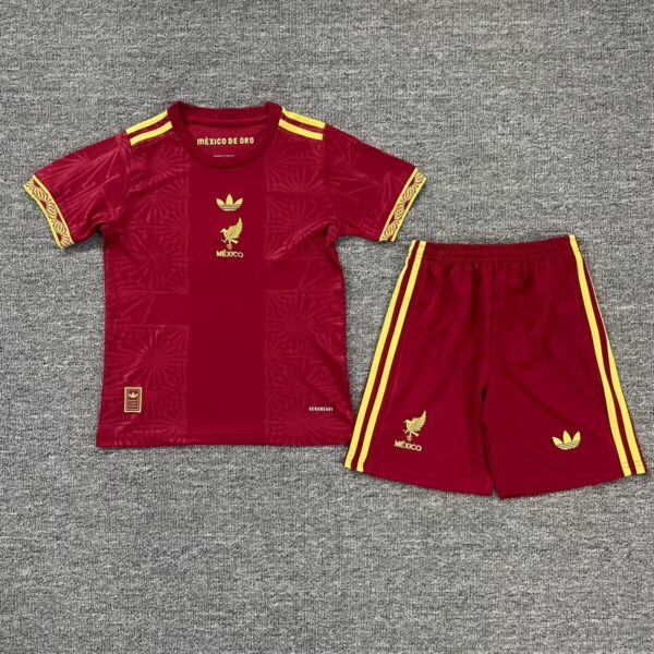 Jersey + Short Mexico Niño Guinda Replica 25/26