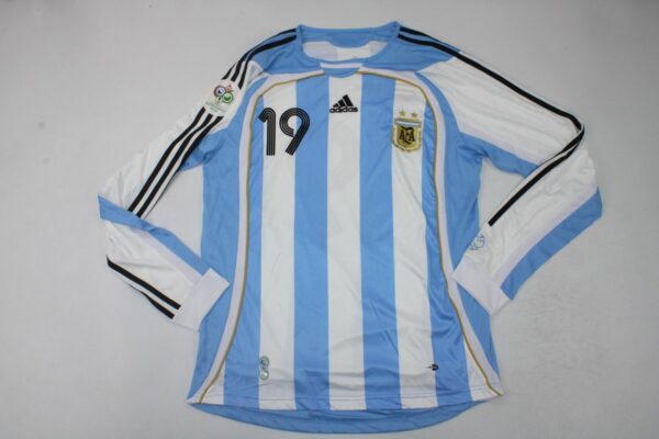 Jersey Argentina Local Mundial 2006 Manga Larga Retro Replica - Image 10