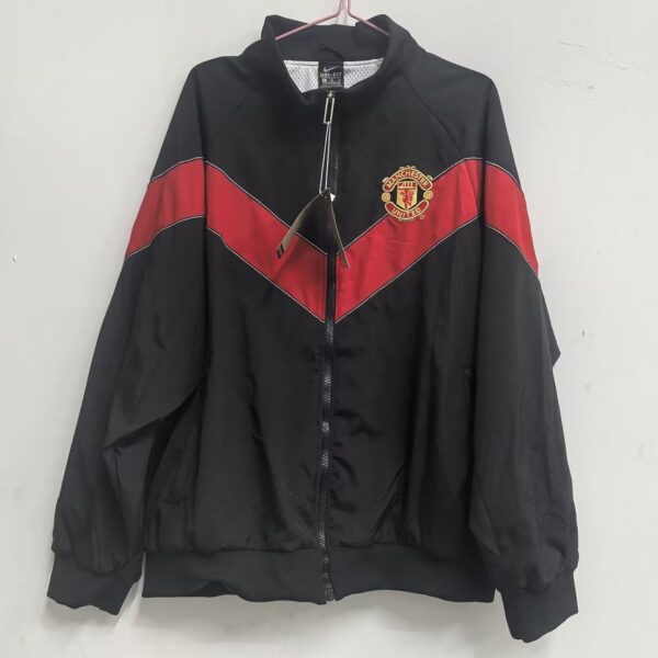 Manchester United Rompevientos Negro Replica 25/26
