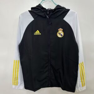 Real Madrid rompevientos Negro/Blanco Replica 25/26