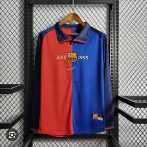 Jersey Barcelona Local 99-00 Manga Larga Retro Replica