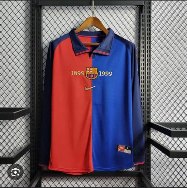 Jersey Barcelona Local 99-00 Manga Larga Retro Replica